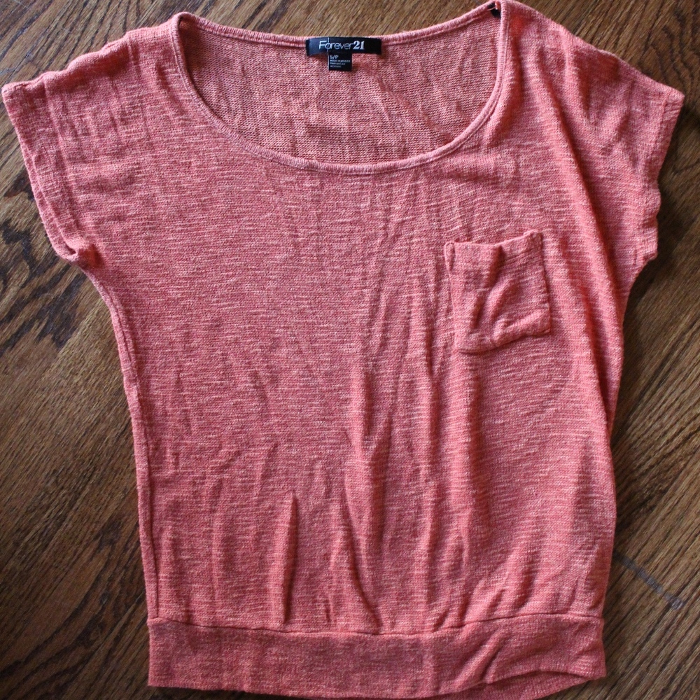 Soft Woven Orange pocket shirt